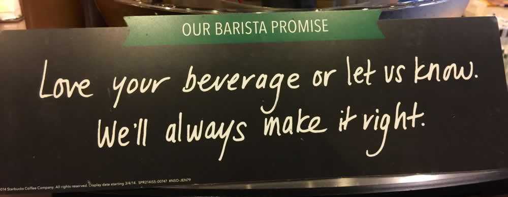 Starbucks Barista Promise